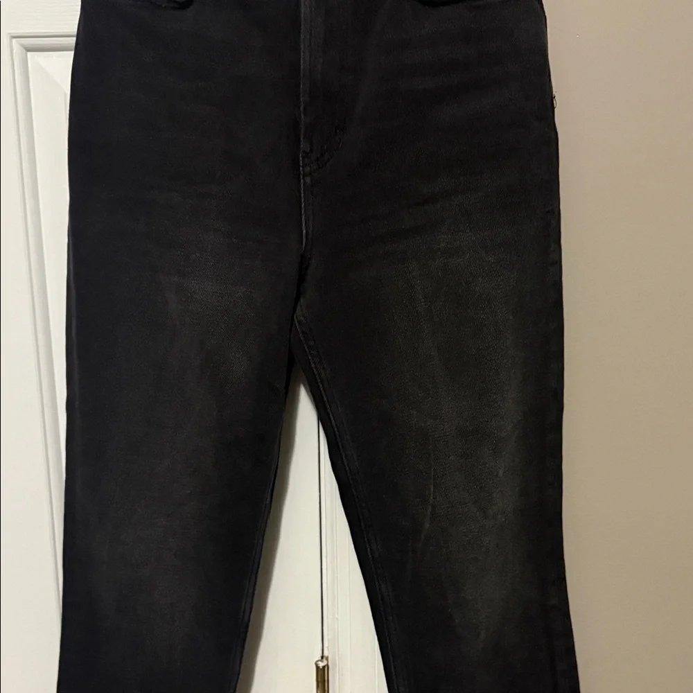 👖We The Free by Free People High-Rise Raw Hem Black Jeans | Size 26 - Picture 3 of 9